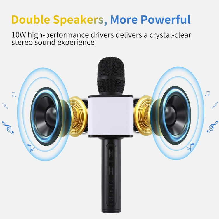 SDRD SD-08 Double Speakers High Sound Quality Handheld KTV Karaoke Recording Bluetooth Wireless Condenser Microphone(Black) - Microphone by PMC Jewellery | Online Shopping South Africa | PMC Jewellery | Buy Now Pay Later Mobicred