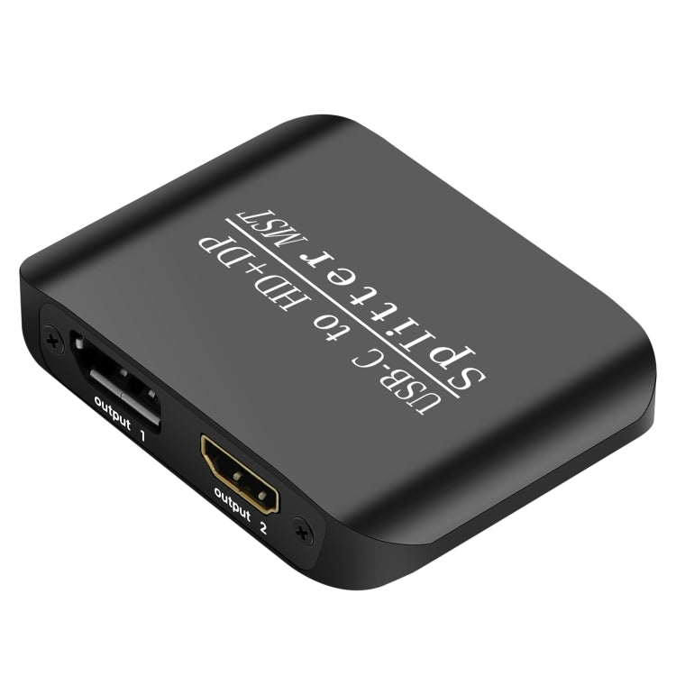 NK-E60 Type-C / USB-C To HDMI, DP DisplayPort Splitter MST / SST Monitor Switcher (Black) - Switch by PMC TechLife | Online Shopping South Africa | PMC TechLife | Buy Now Pay Later Mobicred