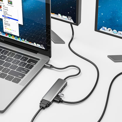 TS08 8 in 1 PD + HDMI + VGA + AUX + USB3.0 + USB2.0 + SD + TF to USB-C / Type-C HUB Adapter - USB HUB by PMC Jewellery | Online Shopping South Africa | PMC Jewellery | Buy Now Pay Later Mobicred