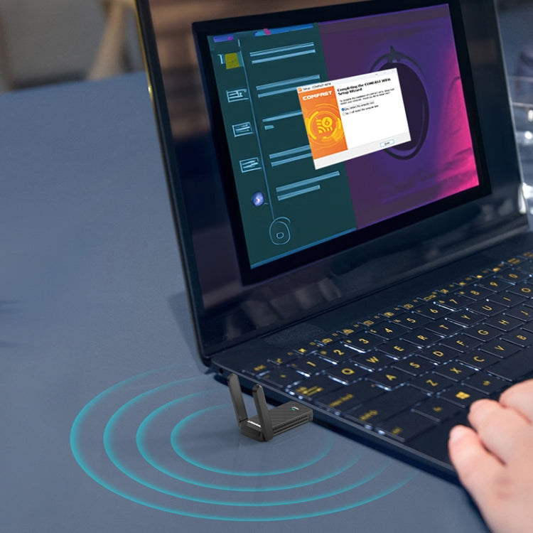 COMFAST CF-952AX V2 1800Mbps Dual Band Wireless Network Card WiFi6 USB Adapter - USB Network Adapter by COMFAST | Online Shopping South Africa | PMC Jewellery | Buy Now Pay Later Mobicred