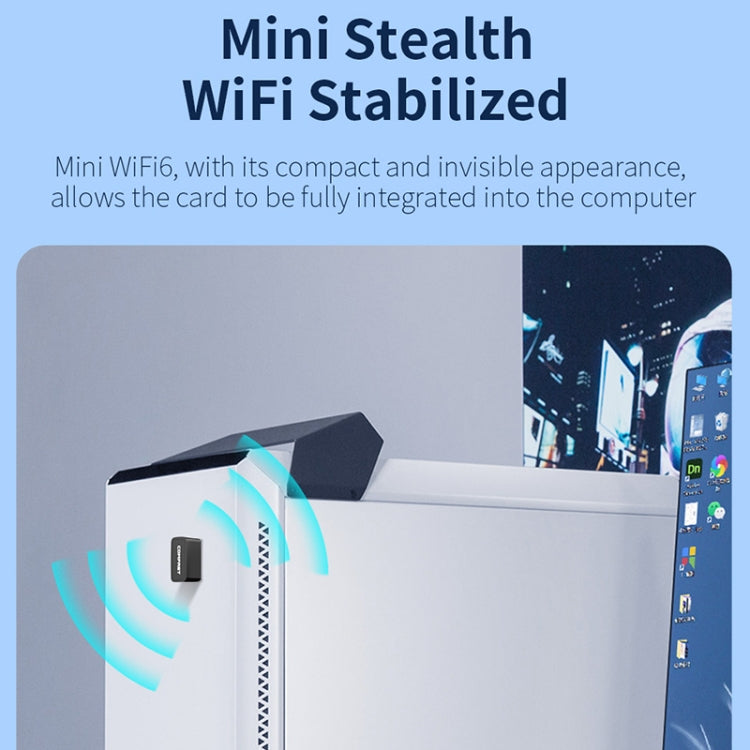 COMFAST CF-940AX 300Mbps 2.4GHz WiFi6 Mini USB Network Adapter - USB Network Adapter by COMFAST | Online Shopping South Africa | PMC Jewellery | Buy Now Pay Later Mobicred