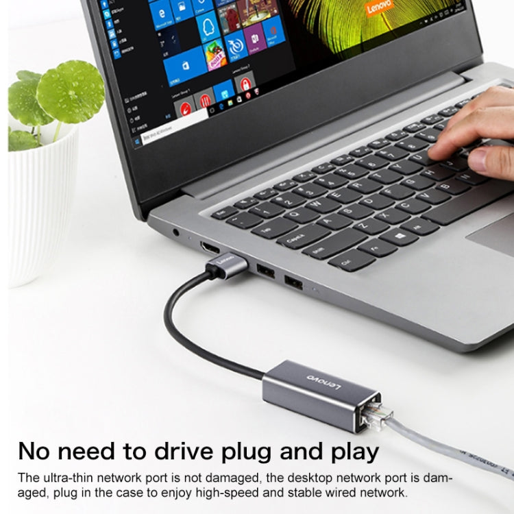 Lenovo F1-U01 Type-C / USB-C to Gigabit Ethernet Converter - Cable & Adapters by Lenovo | Online Shopping South Africa | PMC Jewellery | Buy Now Pay Later Mobicred