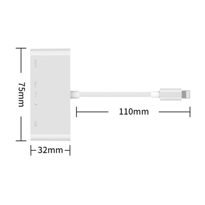 75215 5 in 1 8 Pin to HDMI + SD Card Slot + TF Card Slot + USB + 8 Pin Charging Port HD Video Converter - Converter & Adapter by PMC Jewellery | Online Shopping South Africa | PMC Jewellery | Buy Now Pay Later Mobicred