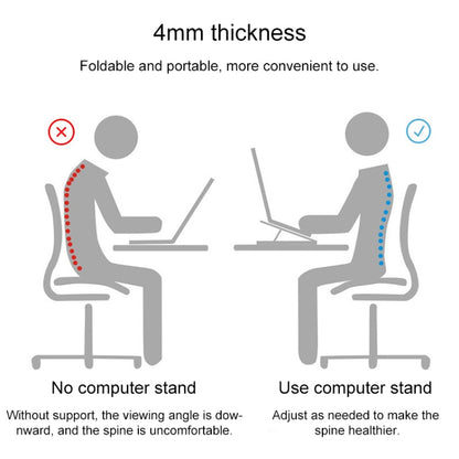 Portable Adjustable Laptop Stand Desktop Lifting Height Increase Rack Folding Heat Dissipation Holder, Style: Fan - Laptop Stand by PMC Jewellery | Online Shopping South Africa | PMC Jewellery | Buy Now Pay Later Mobicred