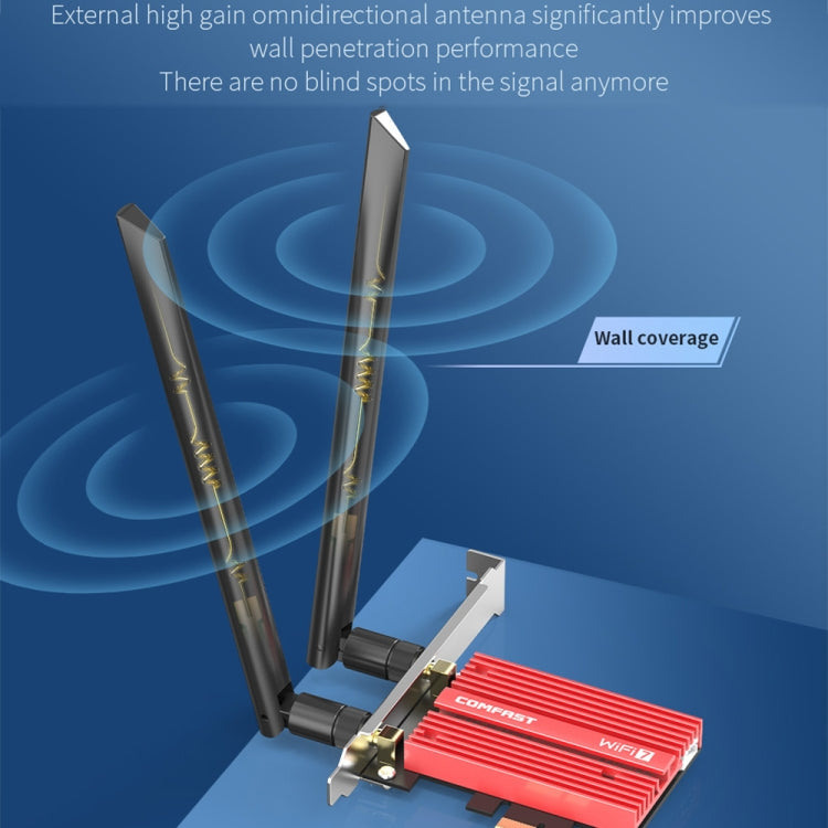 COMFAST CF-BE200 Pro 8774Mbps WiFi7 PCIE Wireless Network Adapter WiFi Receiver - free shipping - PMC TechLife - Order now!