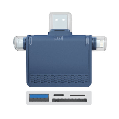 NK-939C 3 in 1 USB to USB-C / Type-C + 8PIN Multifunctional Docking Station (Blue) - USB HUB by PMC Jewellery | Online Shopping South Africa | PMC Jewellery | Buy Now Pay Later Mobicred