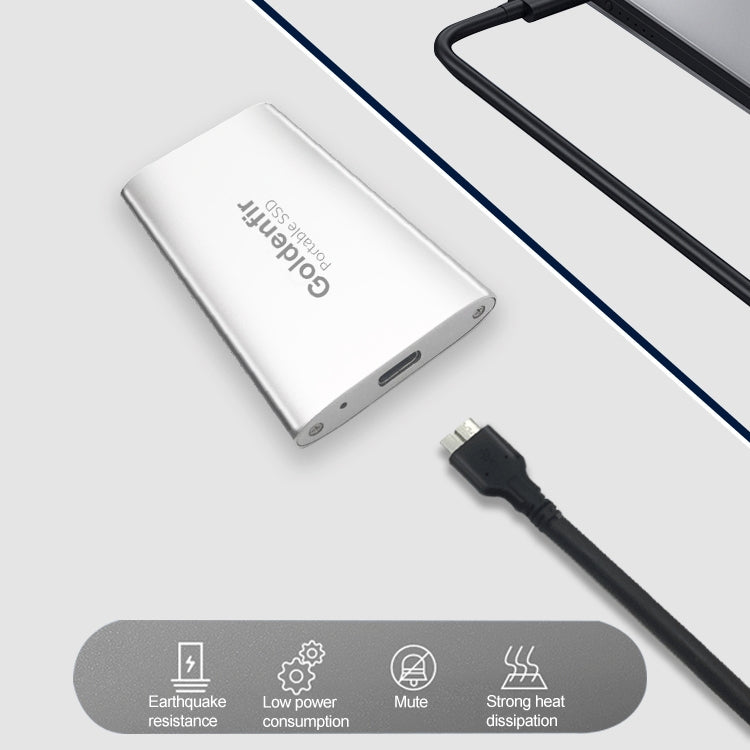 Goldenfir NGFF to Micro USB 3.0 Portable Solid State Drive, Capacity: 512GB(Silver) - External Solid State Drives by Goldenfir | Online Shopping South Africa | PMC Jewellery | Buy Now Pay Later Mobicred