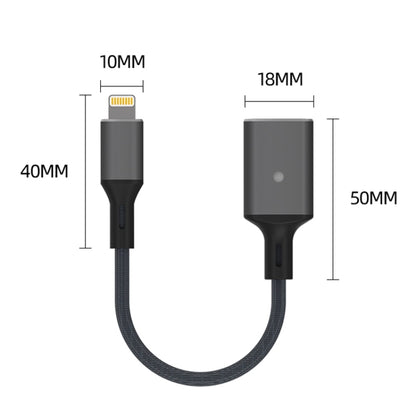 8 Pin to USB OTG Adapter Cable, Suitable for Systems Above IOS 13 (Silver) - Converter & Adapter by PMC Jewellery | Online Shopping South Africa | PMC Jewellery | Buy Now Pay Later Mobicred