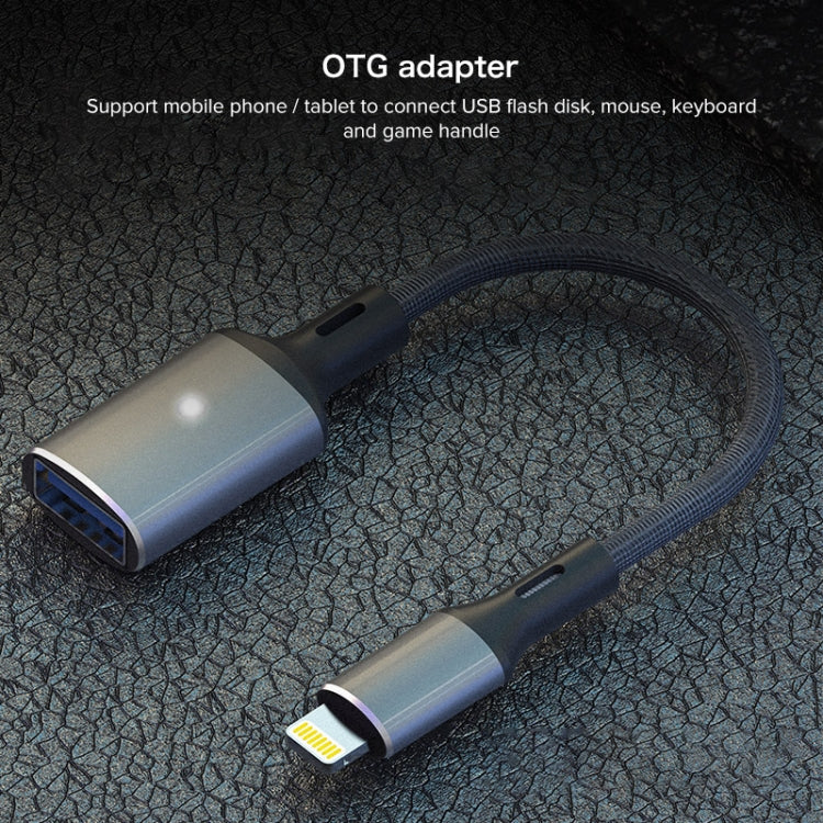 8 Pin to USB OTG Adapter Cable, Suitable for Systems Above IOS 13 (Blue) - Converter & Adapter by PMC Jewellery | Online Shopping South Africa | PMC Jewellery | Buy Now Pay Later Mobicred