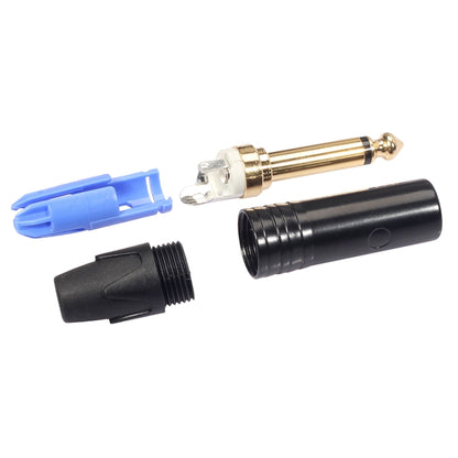 10 PCS TC202 6.35mm Gold-plated Mono Sound Welding Audio Adapter Plug(Black) - Microphone Audio Cable & Connector by PMC Jewellery | Online Shopping South Africa | PMC Jewellery | Buy Now Pay Later Mobicred