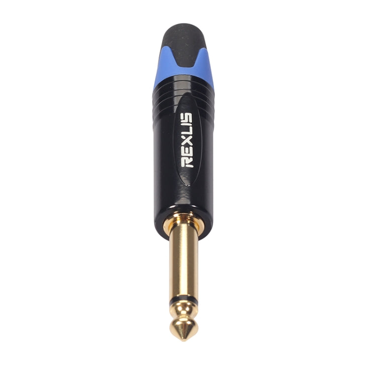 10 PCS TC202 6.35mm Gold-plated Mono Sound Welding Audio Adapter Plug(Blue) - Microphone Audio Cable & Connector by PMC Jewellery | Online Shopping South Africa | PMC Jewellery | Buy Now Pay Later Mobicred