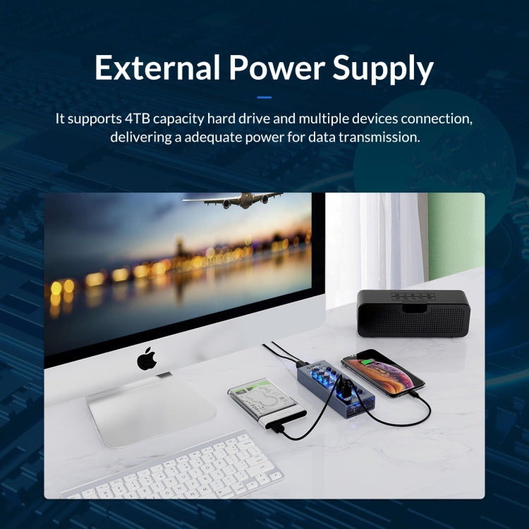 ORICO AT2U3-13AB-GY-BP 13 Ports USB 3.0 HUB with Individual Switches & Blue LED Indicator, UK Plug - free shipping - PMC Jewellery - Order now!