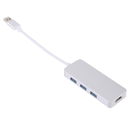 4 in 1 USB 3.0 to 3 x USB 3.0 + HDMI Adapter(Silver) - USB 3.0 HUB by PMC Jewellery | Online Shopping South Africa | PMC Jewellery | Buy Now Pay Later Mobicred