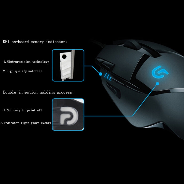 Logitech G402 USB Interface 8-keys 4000DPI Five-speed Adjustable High-speed Tracking Wired Optical Gaming Mouse, Length: 2m (Black) - Wired Mice by Logitech | Online Shopping South Africa | PMC Jewellery | Buy Now Pay Later Mobicred