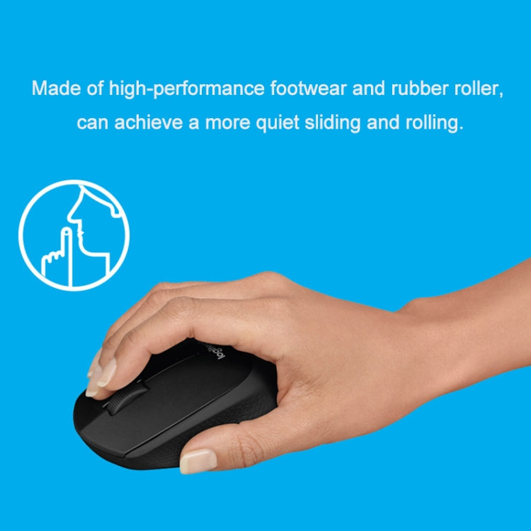 Logitech M330 Wireless Optical Mute Mouse with Micro USB Receiver (Grey) - Wireless Mice by Logitech | Online Shopping South Africa | PMC Jewellery | Buy Now Pay Later Mobicred