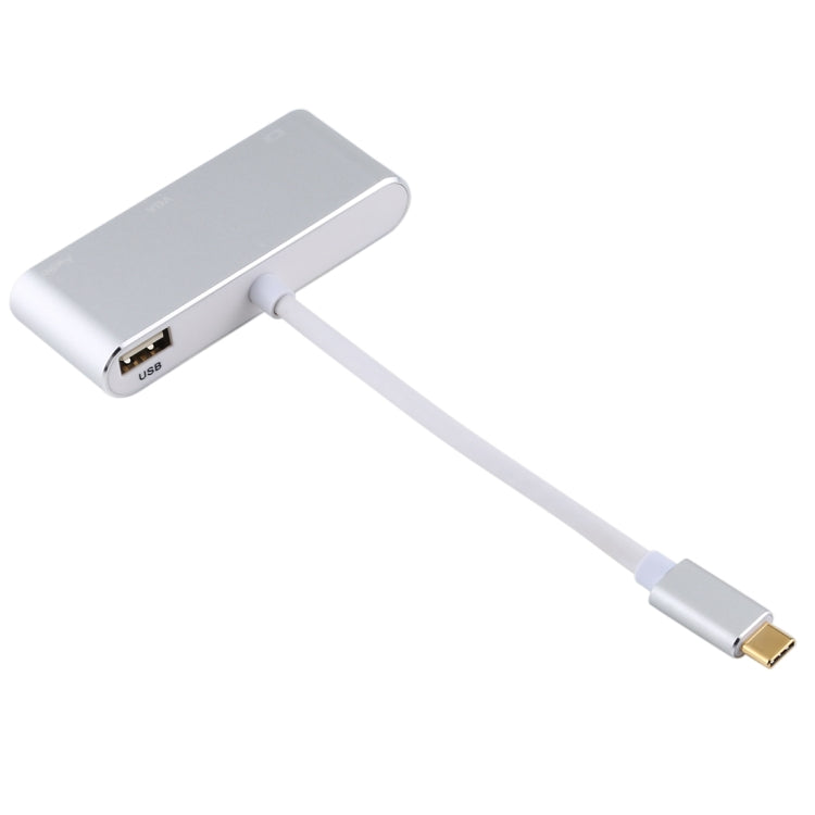 USB 2.0 + Audio Port + VGA + HDMI to USB-C / Type-C HUB Adapter (Silver) - USB HUB by PMC Jewellery | Online Shopping South Africa | PMC Jewellery | Buy Now Pay Later Mobicred