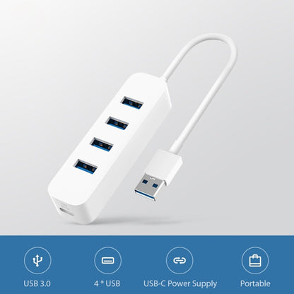 Original Xiaomi 4 Ports USB3.0 Hub with Stand-by Power Supply Interface USB Hub Extender Extension Connector Adapter(White) - Lan Cable and Tools by Xiaomi | Online Shopping South Africa | PMC Jewellery | Buy Now Pay Later Mobicred