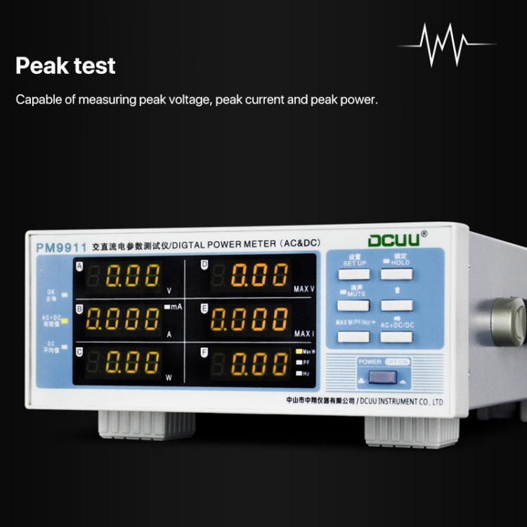 DCUU PM9911 Intelligent Electrical Parameters Measuring Instrument(EU Plug) - Current & Voltage Tester by PMC TechLife | Online Shopping South Africa | PMC TechLife | Buy Now Pay Later Mobicred