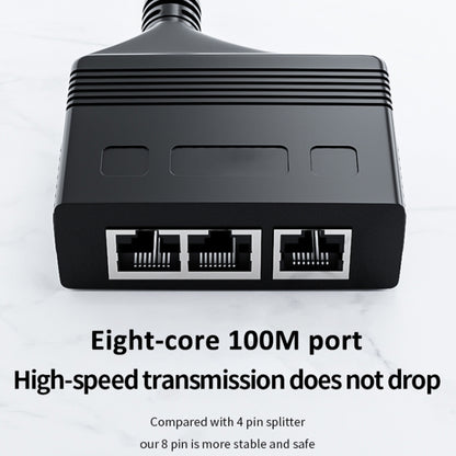 Female RJ45 3 in 1 100M Network Splitter Cable Ethernet Network Coupler - Network Hubs by PMC Jewellery | Online Shopping South Africa | PMC Jewellery | Buy Now Pay Later Mobicred