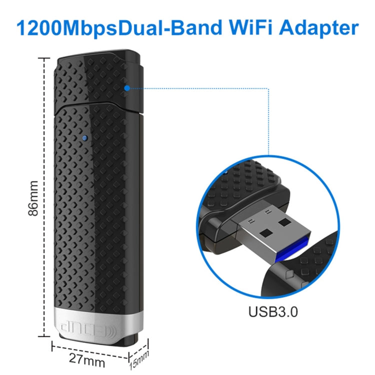 EDUP EP-AC1617 1200Mbps High Speed USB 3.0 WiFi Adapter Receiver Ethernet Adapter - free shipping - PMC Jewellery - Order now!