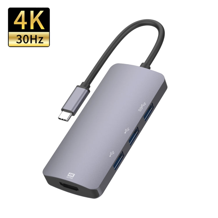 UC912 4 in 1 4K 30Hz USB 3.0 + 2 x USB 2.0 to USB-C / Type-C Multifunctional HUB Adapter - USB HUB by PMC Jewellery | Online Shopping South Africa | PMC Jewellery | Buy Now Pay Later Mobicred