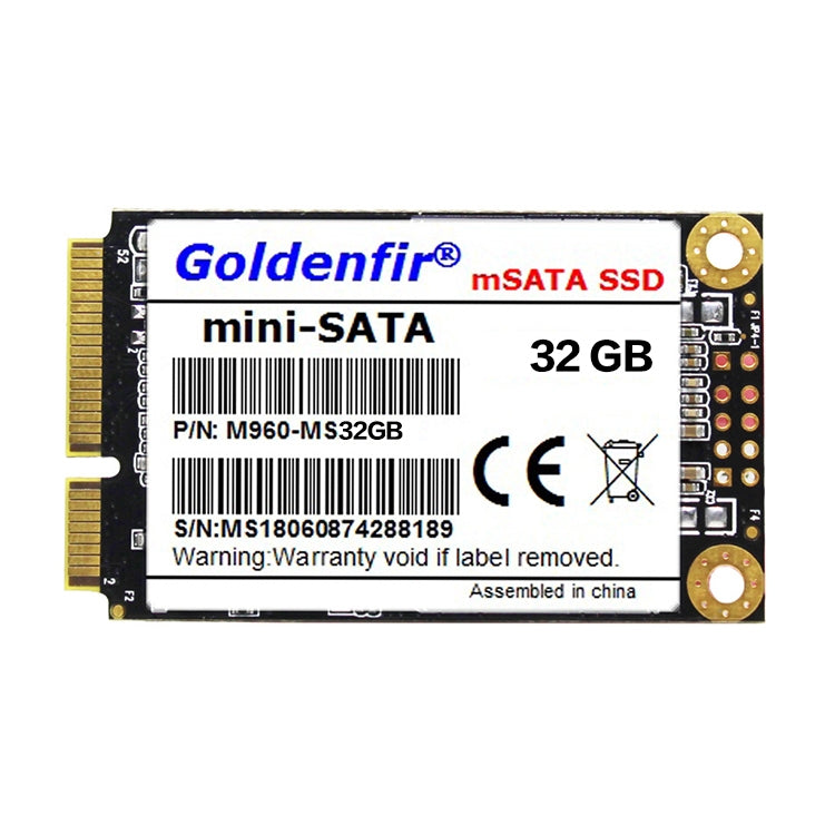 Goldenfir 1.8 inch Mini SATA Solid State Drive, Flash Architecture: TLC, Capacity: 32GB - External Solid State Drives by Goldenfir | Online Shopping South Africa | PMC Jewellery | Buy Now Pay Later Mobicred