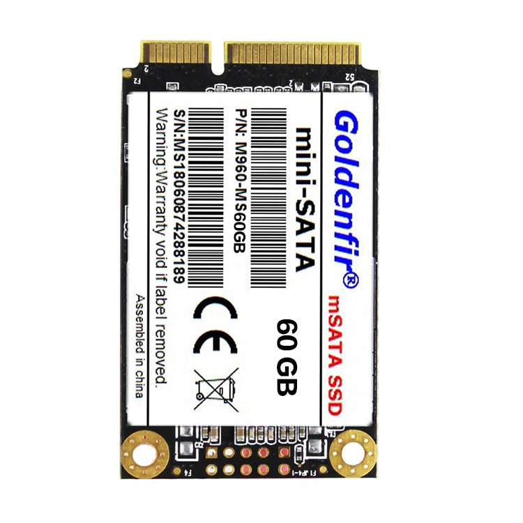 Goldenfir 1.8 inch Mini SATA Solid State Drive, Flash Architecture: TLC, Capacity: 60GB - External Solid State Drives by Goldenfir | Online Shopping South Africa | PMC Jewellery | Buy Now Pay Later Mobicred