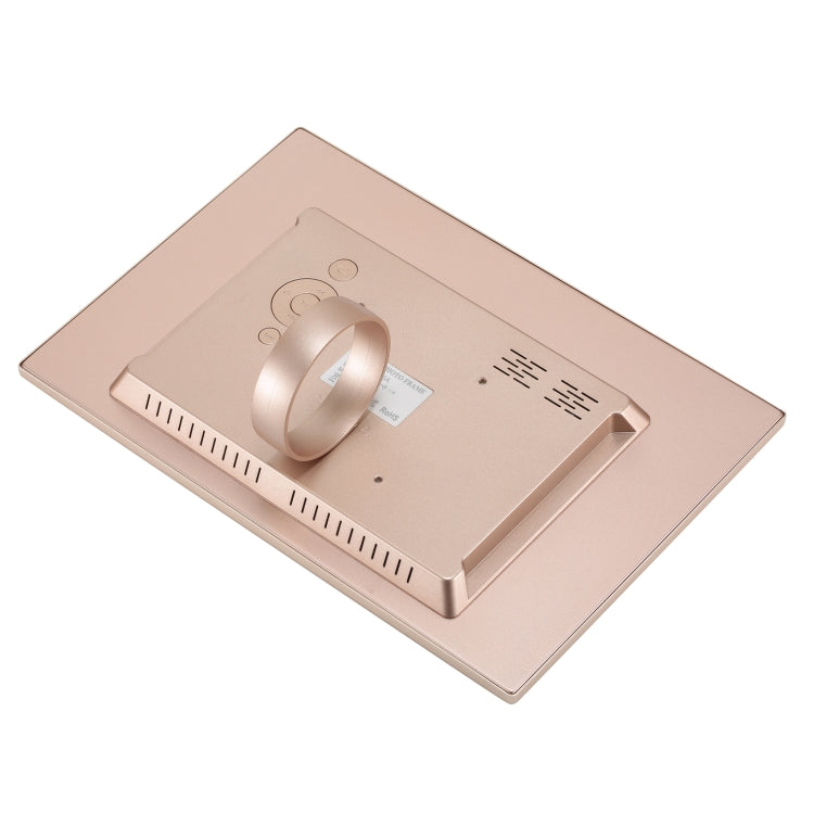HSD1202 12.1 inch 1280x800 High Resolution Display Digital Photo Frame with Holder and Remote Control, Support SD / MMC / MS Card / USB Port, UK Plug(Gold) - 11-15 inch by PMC TechLife | Online Shopping South Africa | PMC TechLife | Buy Now Pay Later Mobicred