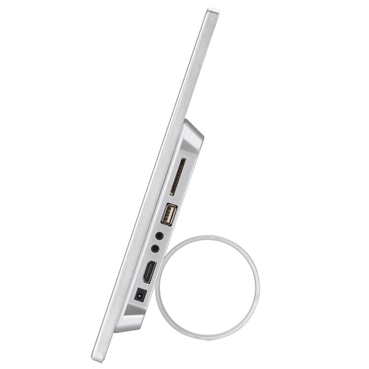 HSD1202 12.1 inch 1280x800 High Resolution Display Digital Photo Frame with Holder and Remote Control, Support SD / MMC / MS Card / USB Port, UK Plug(Silver) - 11-15 inch by PMC TechLife | Online Shopping South Africa | PMC TechLife | Buy Now Pay Later Mobicred