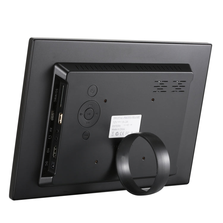 HSD1202 12.1 inch 1280x800 High Resolution Display Digital Photo Frame with Holder and Remote Control, Support SD / MMC / MS Card / USB Port, UK Plug(Black) - 11-15 inch by PMC TechLife | Online Shopping South Africa | PMC TechLife | Buy Now Pay Later Mobicred