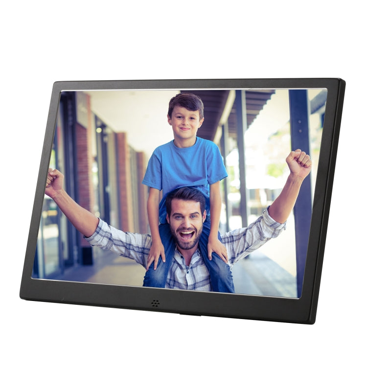 HSD1202 12.1 inch 1280x800 High Resolution Display Digital Photo Frame with Holder and Remote Control, Support SD / MMC / MS Card / USB Port, UK Plug(Black) - 11-15 inch by PMC TechLife | Online Shopping South Africa | PMC TechLife | Buy Now Pay Later Mobicred