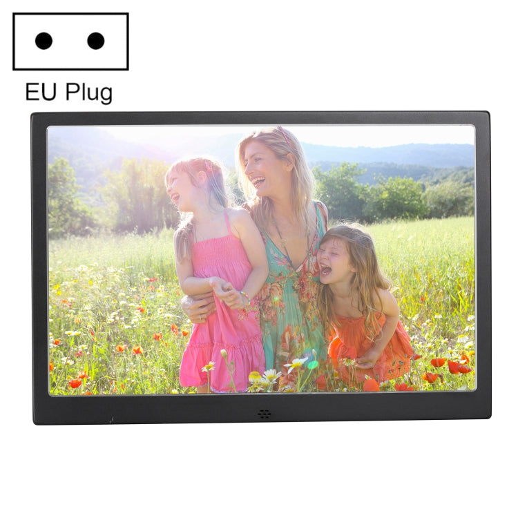 HSD1303 13.3 inch LED 1280x800 High Resolution Display Digital Photo Frame with Holder and Remote Control, Support SD / MMC / MS Card / USB Port, EU Plug(Black) - 11-15 inch by PMC TechLife | Online Shopping South Africa | PMC TechLife | Buy Now Pay Later Mobicred