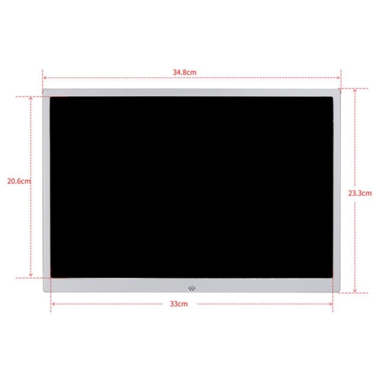 HSD1504 15.4 inch LED 1280x800 High Resolution Display Digital Photo Frame with Holder and Remote Control, Support SD / MMC / MS Card / USB Port, EU Plug(Silver) - 15 inch Above by PMC Jewellery | Online Shopping South Africa | PMC Jewellery | Buy Now Pay Later Mobicred