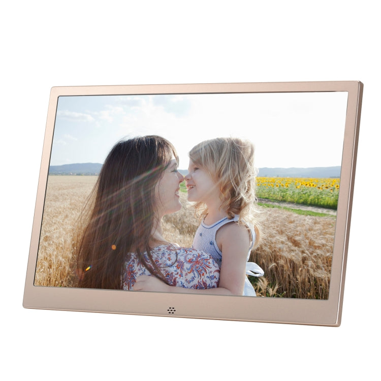HSD1504 15.4 inch LED 1280x800 High Resolution Display Digital Photo Frame with Holder and Remote Control, Support SD / MMC / MS Card / USB Port, US Plug(Gold) - 15 inch Above by PMC TechLife | Online Shopping South Africa | PMC TechLife | Buy Now Pay Later Mobicred