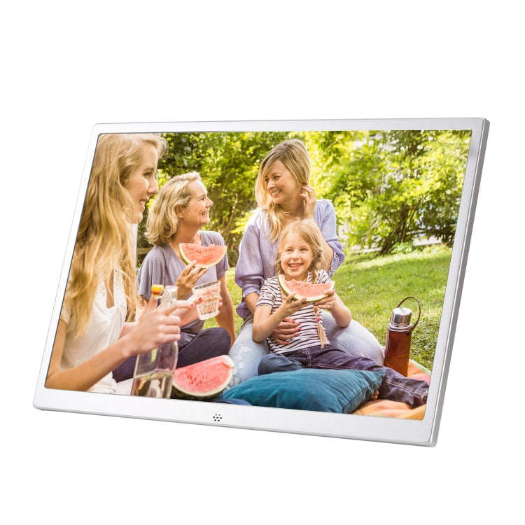 HSD1707 17 inch LED 1440X900 High Resolution Display Digital Photo Frame with Holder and Remote Control, Support SD / MMC / MS Card / USB Port, EU Plug(Silver) - 15 inch Above by PMC Jewellery | Online Shopping South Africa | PMC Jewellery | Buy Now Pay Later Mobicred