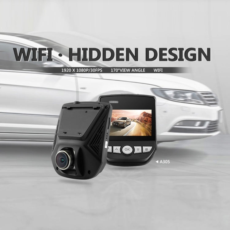 A305 Car DVR Camera 2.45 inch IPS Screen Full HD 1080P 170 Degree Wide Angle Viewing, Support Motion Detection / TF Card / G-Sensor / WiFi / HDMI(Black) - Car DVRs by PMC TechLife | Online Shopping South Africa | PMC TechLife | Buy Now Pay Later Mobicred