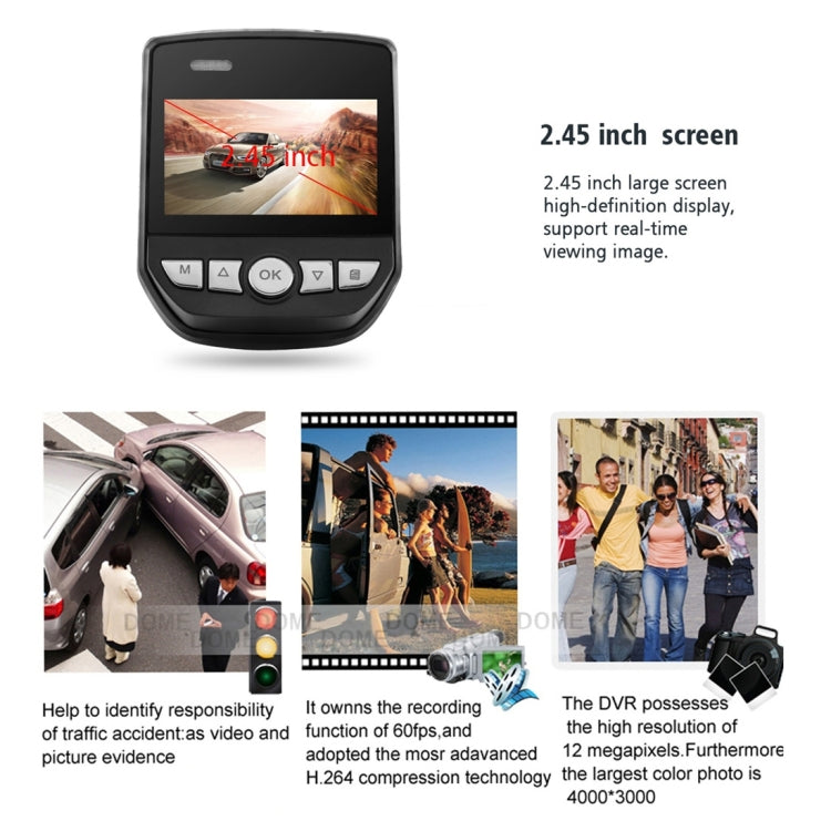 A305 Car DVR Camera 2.45 inch IPS Screen Full HD 1080P 170 Degree Wide Angle Viewing, Support Motion Detection / TF Card / G-Sensor / WiFi / HDMI(Black) - Car DVRs by PMC TechLife | Online Shopping South Africa | PMC TechLife | Buy Now Pay Later Mobicred