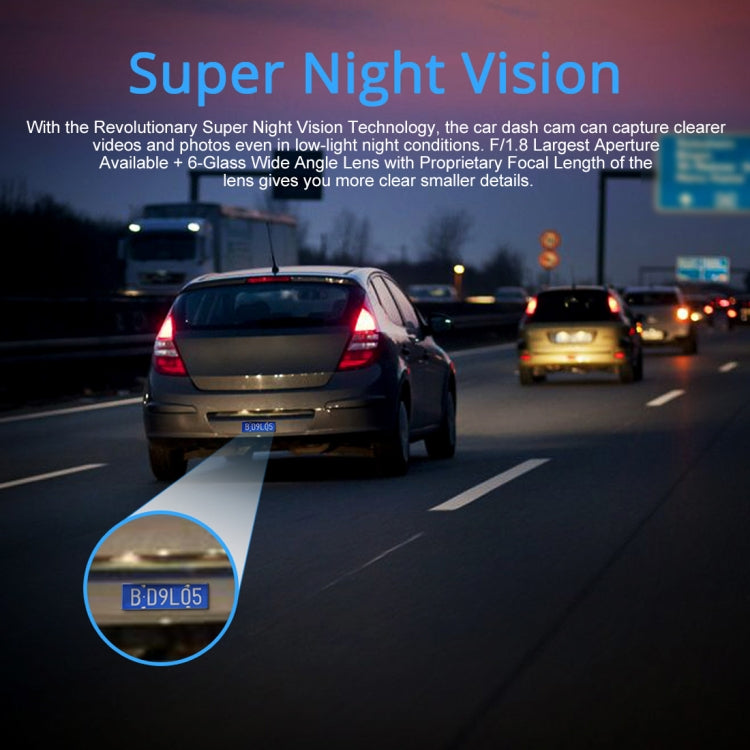 GS63H Car DVR Camera 2.4 inch LCD Screen HD 2880 x 2160P 150 Degree Wide Angle Viewing, Support Motion Detection / TF Card / G-Sensor / GPS / WiFi / HDMI(Black) - free shipping - PMC TechLife - Order now!