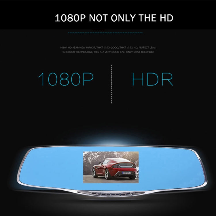 G835 HD 1080P 4.3 inch Screen Display Rearview Mirror Vehicle DVR, Generalplus 2248, 2 Cameras 170 Degree Wide Angle Viewing, Support HDR Recording / Motion Detection Function - Car DVRs by PMC TechLife | Online Shopping South Africa | PMC TechLife | Buy Now Pay Later Mobicred