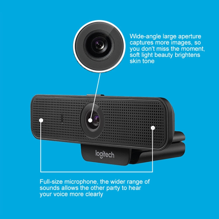 Logitech C925E 1080p HD Webcam with Integrated Security Cover(Black) - free shipping - PMC Jewellery - Order now!