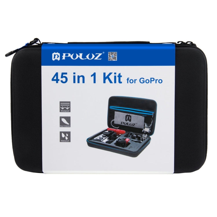 PULUZ 45 in 1 Accessories Ultimate Combo Kits with EVA Case (Chest Strap + Suction Cup Mount + 3-Way Pivot Arms + J-Hook Buckle + Wrist Strap + Helmet Strap + Surface Mounts + Tripod Adapter + Storage ...  for GoPro, Insta360, DJI and Other Action Cameras - free shipping - PMC TechLife - Order now!