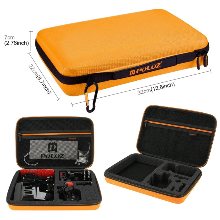 PULUZ 45 in 1 Accessories Ultimate Combo Kits with Orange EVA Case (Chest Strap + Suction Cup Mount + 3-Way Pivot Arms + J-Hook Buckle + Wrist Strap + Helmet Strap + Surface Mounts + Tripod Adapter +  ... ce Pro, DJI Osmo Action 4 and Other Action Cameras -  by PULUZ | Online Shopping South Africa | PMC Jewellery | Buy Now Pay Later Mobicred