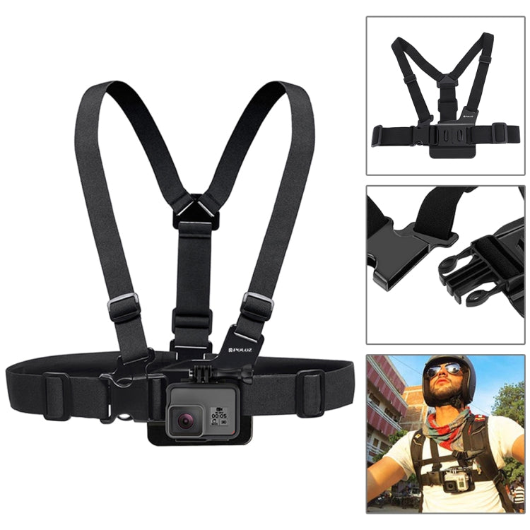 PULUZ 45 in 1 Accessories Ultimate Combo Kits with Orange EVA Case (Chest Strap + Suction Cup Mount + 3-Way Pivot Arms + J-Hook Buckle + Wrist Strap + Helmet Strap + Surface Mounts + Tripod Adapter +  ... ce Pro, DJI Osmo Action 4 and Other Action Cameras -  by PULUZ | Online Shopping South Africa | PMC Jewellery | Buy Now Pay Later Mobicred