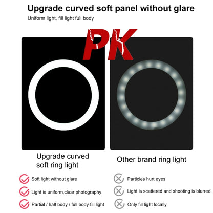 PULUZ 10.2 inch 26cm Light + Desktop Tripod Mount USB 3 Modes Dimmable Dual Color Temperature LED Curved Diffuse Light Ring Vlogging Selfie Photography Video Lights with Phone Clamp & Selfie Remote Control(Black) - Ring Light by PULUZ | Online Shopping South Africa | PMC Jewellery | Buy Now Pay Later Mobicred