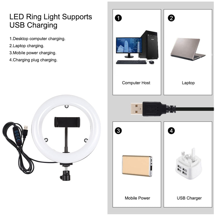 PULUZ 7.9 inch 20cm Mirror Light + Round Base Desktop Mount 3 Modes Dimmable Dual Color Temperature LED Curved Light Ring Vlogging Selfie Photography Video Lights with Phone Clamp(Black) - free shipping - PMC Jewellery - Order now!
