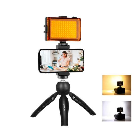 PULUZ Live Broadcast Smartphone Video Light Vlogger Kits with LED Light + Tripod Mount + Phone Clamp Holder(Black) - Stand by PULUZ | Online Shopping South Africa | PMC Jewellery | Buy Now Pay Later Mobicred