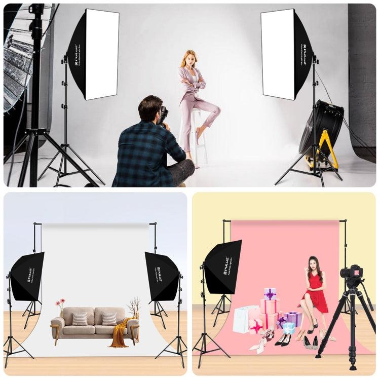 PULUZ Softbox Lighting Kit 2 PCS 50x70cm Professional Photo Studio Photography Light Equipment with 2 x E27 Socket Bulb Photography Lighting Kit(US Plug) - free shipping - PMC TechLife - Order now!