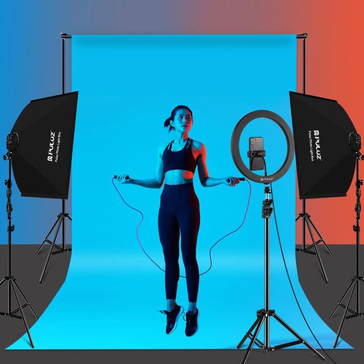 PULUZ Softbox Lighting Kit 2 PCS 50x70cm Professional Photo Studio Photography Light Equipment with 8 x E27 20W E27 Socket Bulb Photography Lighting Kit for Filming Portrait Shooting / Fashion Advertising Photography(US Plug) - free shipping - PMC TechLife - Order now!