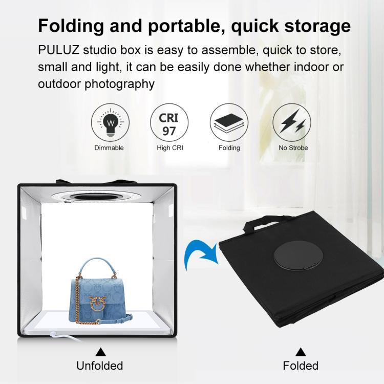PULUZ 30cm Folding Ring Light Photo Lighting Studio Shooting Tent Box with Shadowless Light Panel -  by PULUZ | Online Shopping South Africa | PMC TechLife | Buy Now Pay Later Mobicred