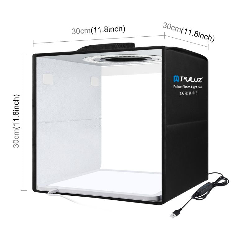 PULUZ 30cm Folding Ring Light Photo Lighting Studio Shooting Tent Box with Shadowless Light Panel -  by PULUZ | Online Shopping South Africa | PMC TechLife | Buy Now Pay Later Mobicred